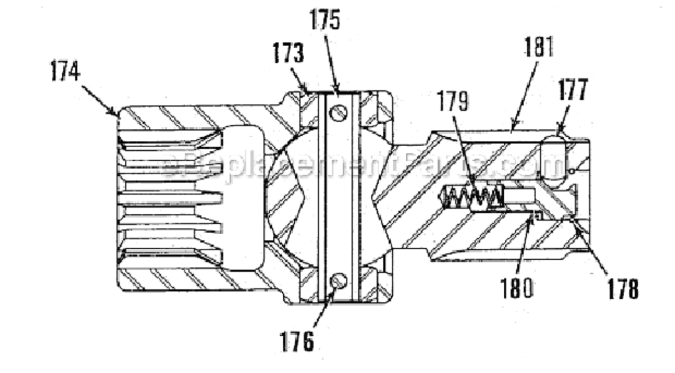 Page G Diagram and Parts List for CP0610 T018041 Chicago Pneumatic Wrench